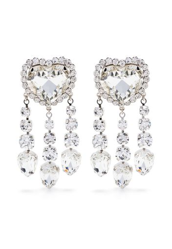 Alessandra Rich crystal-embellished clip-on earrings - Argento
