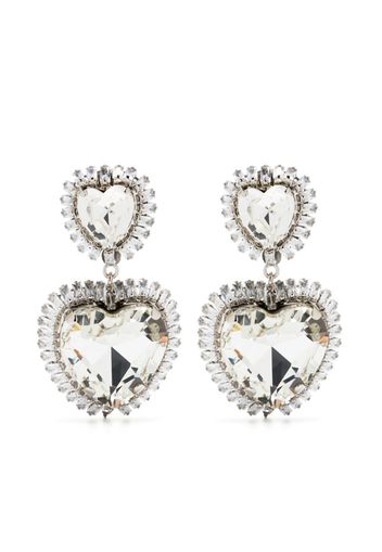 Alessandra Rich crsytal-embellished earrings - Argento