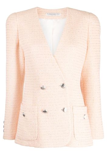 Alessandra Rich sequin-embellished tweed blazer - Rosa