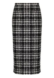 Alessandra Rich check-pattern midi skirt - Nero