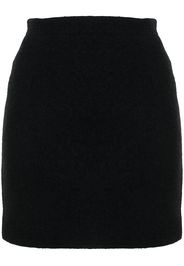 Alessandra Rich textured cotton fitted skirt - Nero