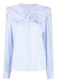 Alessandra Rich Camicia con colletto ampio - Blu