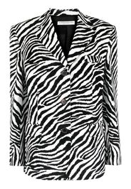 Alessandra Rich Blazer monopetto zebrato - Bianco