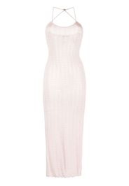Alessandra Rich crossover-strap knitted dress - Rosa