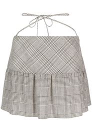 Alessandra Rich check-pattern mini skirt - Nero