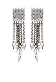 Alessandra Rich crystal-cascade spike earrings - Argento