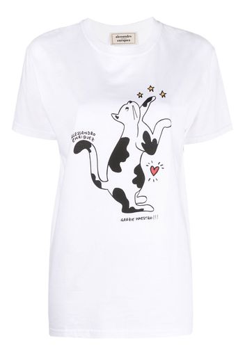 alessandro enriquez eyes graphic-print T-shirt - Bianco