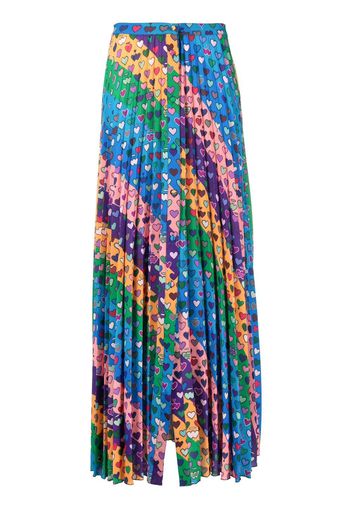 alessandro enriquez pleated mid-length skirt - Blu