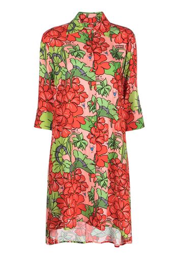 alessandro enriquez floral-print shirt dress - Rosa