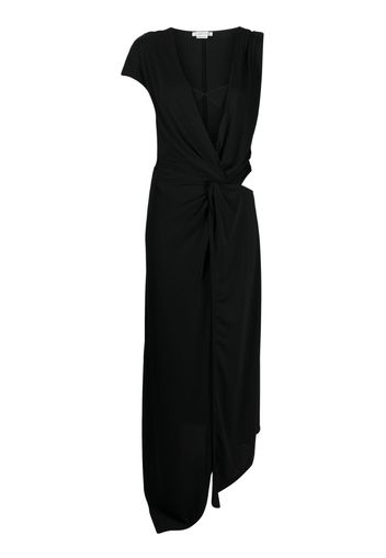 ALESSANDRO VIGILANTE asymmetric cut-out maxi dress - Nero