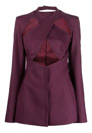 ALESSANDRO VIGILANTE cut-out virgin-wool blazer - Viola