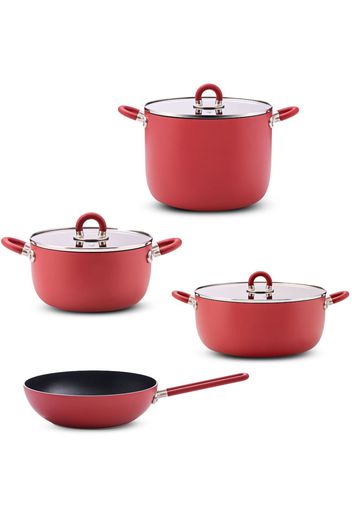 Alessi set of 7 pots and pans - Rosso