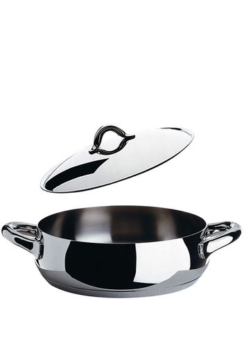 Alessi low stainless steel casserole pot (28cm) - Argento