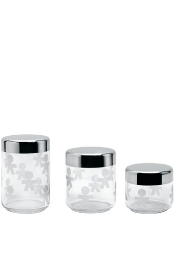 Alessi glass jars (set of three) - Argento