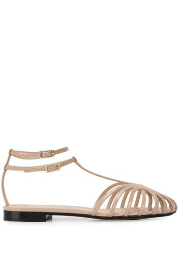 strappy low heel sandals