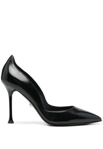 Alevì Pretty pointed leather pumps - Nero