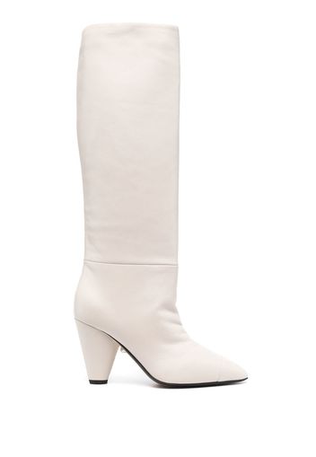Alevì pointed knee-length boots - Toni neutri
