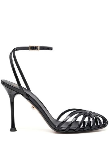 Alevì caged high-heeled stilettos sandals - Nero