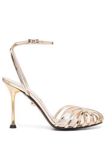 Alevì caged high-heeled stilettos sandals - Oro