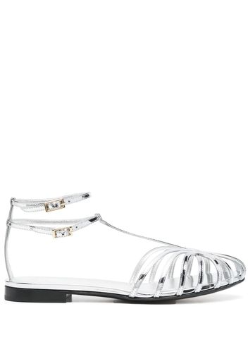 Alevì strappy cut-out leather sandals - Argento