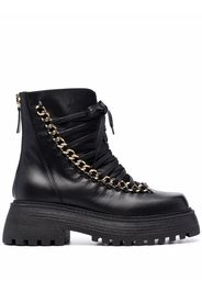 Alevì square-toe lace-up boots - Nero