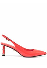 Alevì sling back leather pumps - Arancione