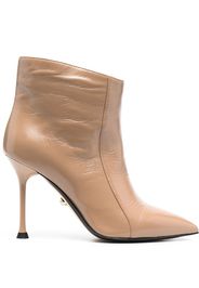 Alevì pointed leather boots - Toni neutri