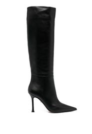 Alevì 100mm leather knee-high boots - Nero