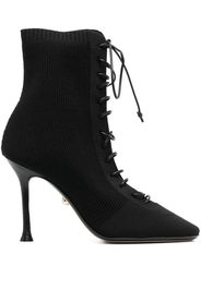 Alevì Love 100mm knit boots - Nero