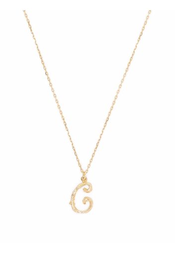 Alex Monroe Collana Enchanted Twig Alphabet lettera C in oro 18kt