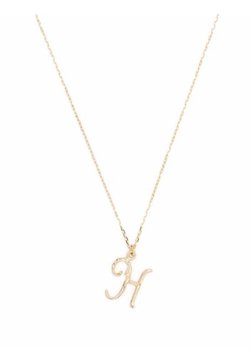 Alex Monroe Collana con pendente Enchanted Twig Alphabet lettera H in oro 18kt