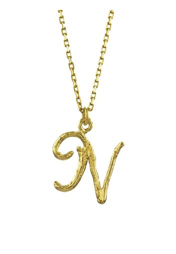 18kt yellow gold Enchanted Twig Alphabet N necklace