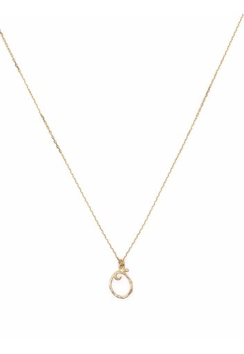 Alex Monroe Collana con pendente Enchanted Twig Alphabet lettera O in oro 18kt