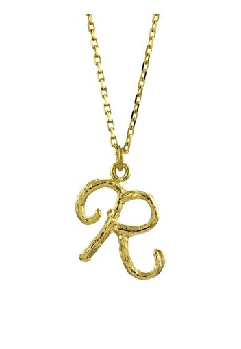 18kt yellow gold Enchanted Twig Alphabet R necklace