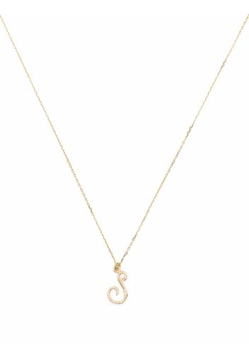 Alex Monroe Collana con pendente Enchanted Twig Alphabet S in oro 18kt