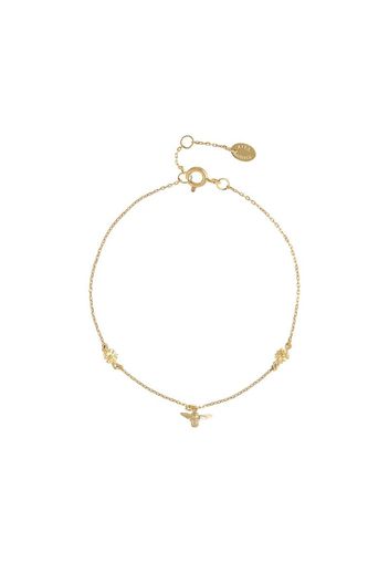 18kt yellow gold The Beekeeper floral chain bracelet