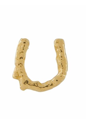 Alex Monroe 18kt yellow gold Teeny Tiny horseshoe stud earring - Oro