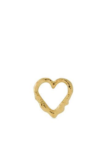 Alex Monroe 18kt yellow gold Teeny Tiny Heart stud single earring - Oro