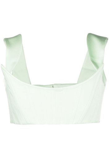 Alex Perry wide-strap structured cropped top - Verde