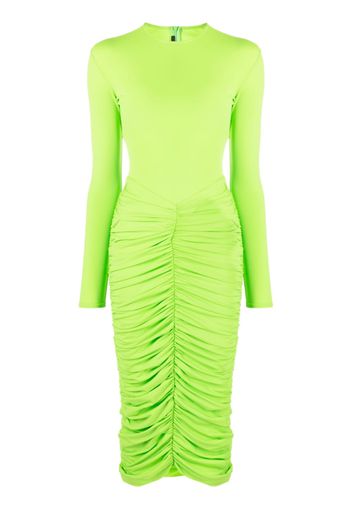 Alex Perry Presley ruched midi dress - Verde