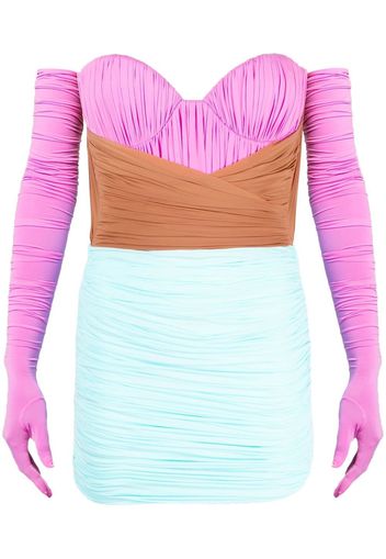 Alex Perry gathered wrap mini dress - Rosa