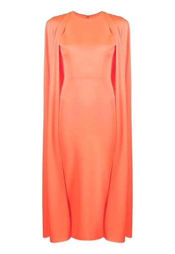 Alex Perry cape design slim-cut dress - Arancione