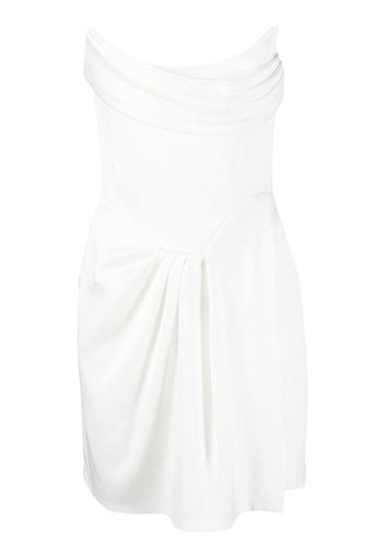 Alex Perry corset-style strapless dress - Bianco