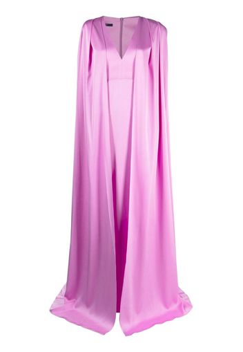 Alex Perry V-neck cape gown - Viola