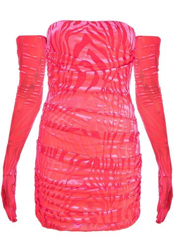 Alex Perry Colter ruched devoré minidress - Rosa