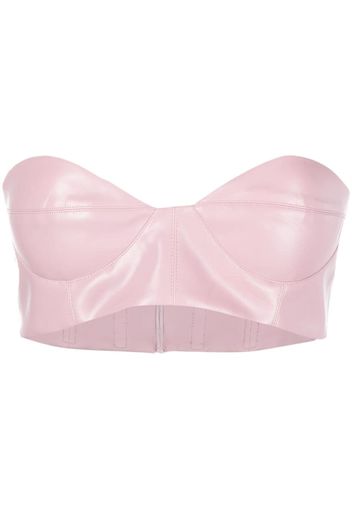 Alex Perry bustier-neckline cropped top - Rosa