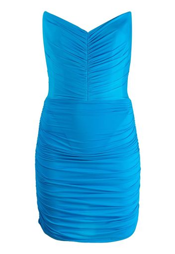 Alex Perry ruched strapless minidress - Blu