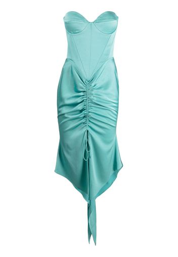 Alex Perry Carter asymmetric satin corset dress - Verde