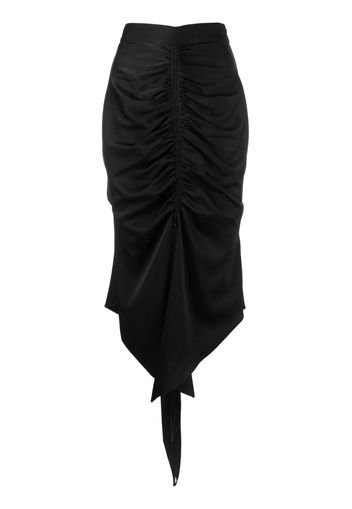 Alex Perry high-waisted ruched midi skirt - Nero