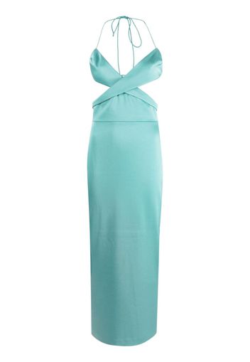 Alex Perry Mason satin cut-out midi dress - Verde